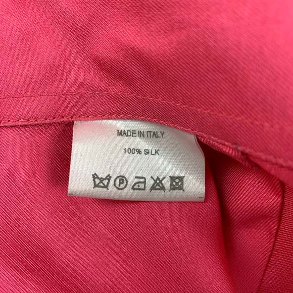 GUCCI Pink Silk Nehru Collar Long Sleeve Shirt - Picture 4 of 6